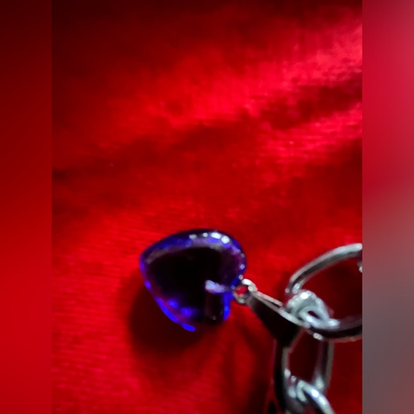 Hand Crafted Silver Plated Charm w Natural Stone Cross Bracelet Hand Made - Picture 5 of 5